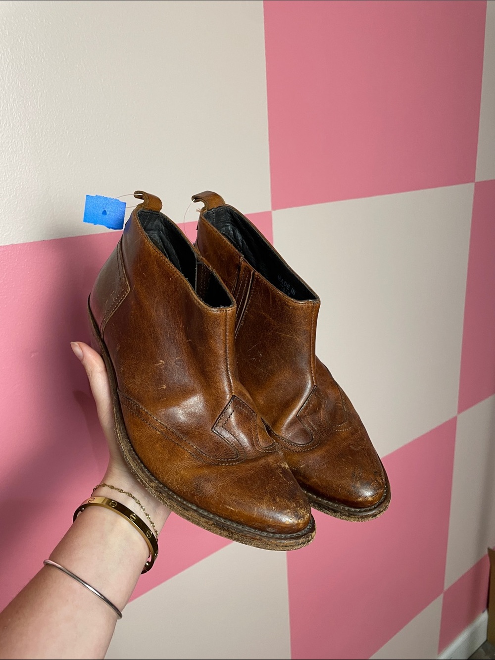 Golden Goose Brown Leather Ankle Booties